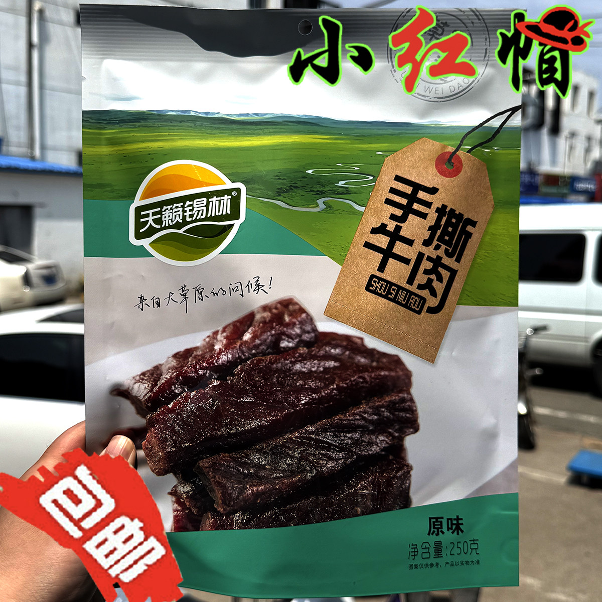 包邮 天籁锡林手撕牛肉250克原味孜然香辣味7分干好咬袋装内蒙古