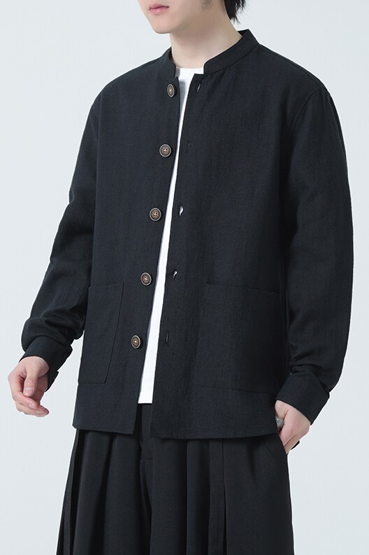 风亚麻外套开衫夏季男新中式长袖衬衫防晒服DSA016-1176-P85,男装防晒衣,电商A016