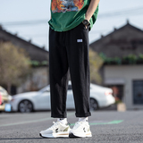 休闲裤春夏新款男长裤风亚麻裤大码纯色棉麻九分裤子8205-P75，男装休闲裤，电商A016