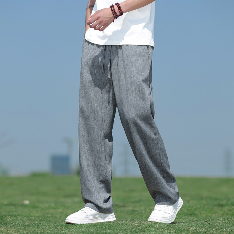 风休闲裤夏季新款男长裤大码百搭直筒裤拖地裤子8263-P50,男装休闲裤,电商A016