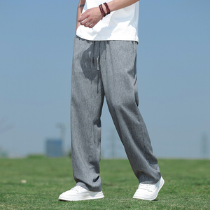 风休闲裤夏季新款男长裤大码百搭直筒裤拖地裤子8263-P50图片