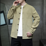 夹克秋冬男女新款长袖外套风大码棉麻上衣休闲汉服1177-P90，男装夹克，电商A016