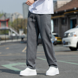 休闲裤春夏男长裤可系皮带亚麻裤风棉麻直筒裤8233-P80，男装休闲裤，电商A016