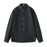 平铺风苎麻外套男士春唐装棉麻长袖衬衫西服DSA016-1176-P85，男装西服，电商A016