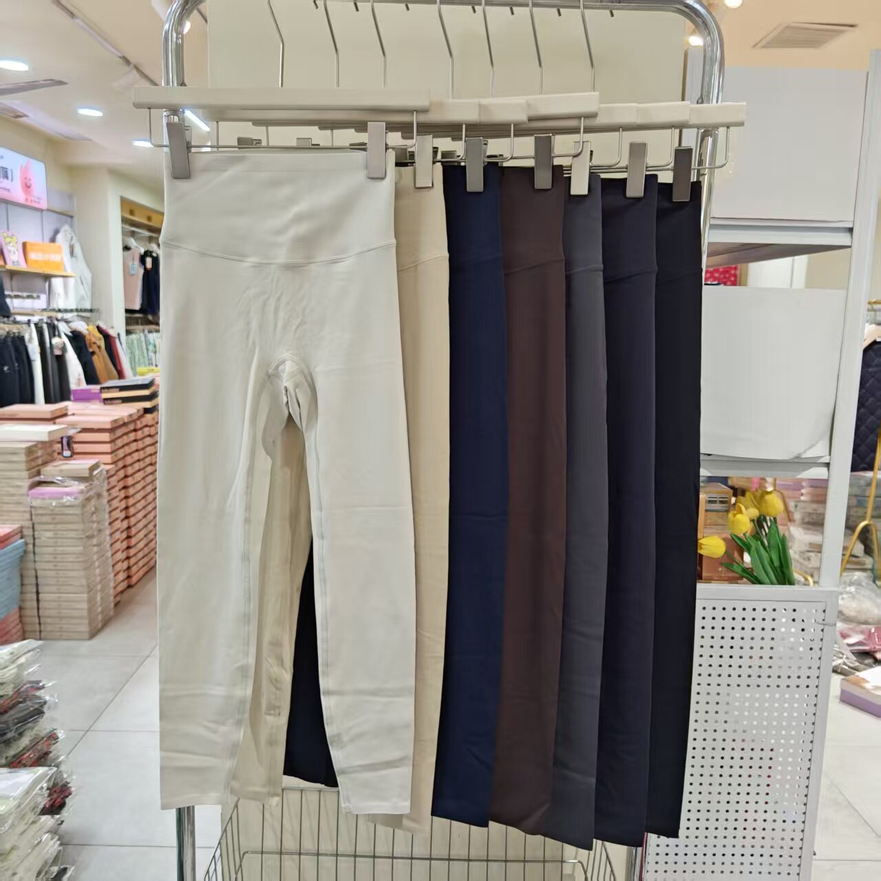 无尴尬线鲨鱼裤女高腰收腹提臀打底裤九分显瘦轻塑瑜伽健身裤7316