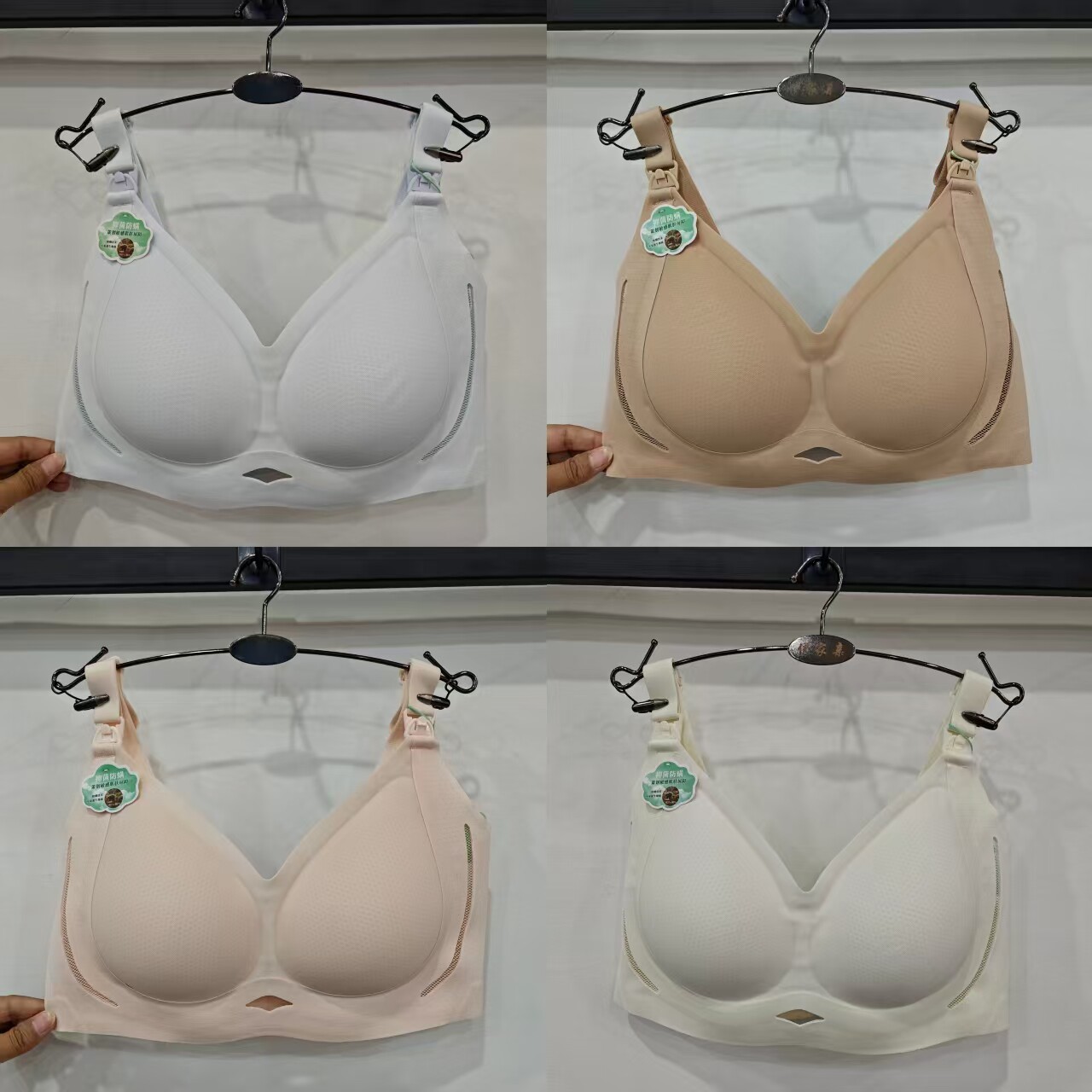 透气薄款上开扣哺乳文胸十月独宠
