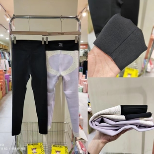 8302 保暖打底裤 风琴腰女士秋冬新款 加绒高腰收腹提臀鲨鱼裤