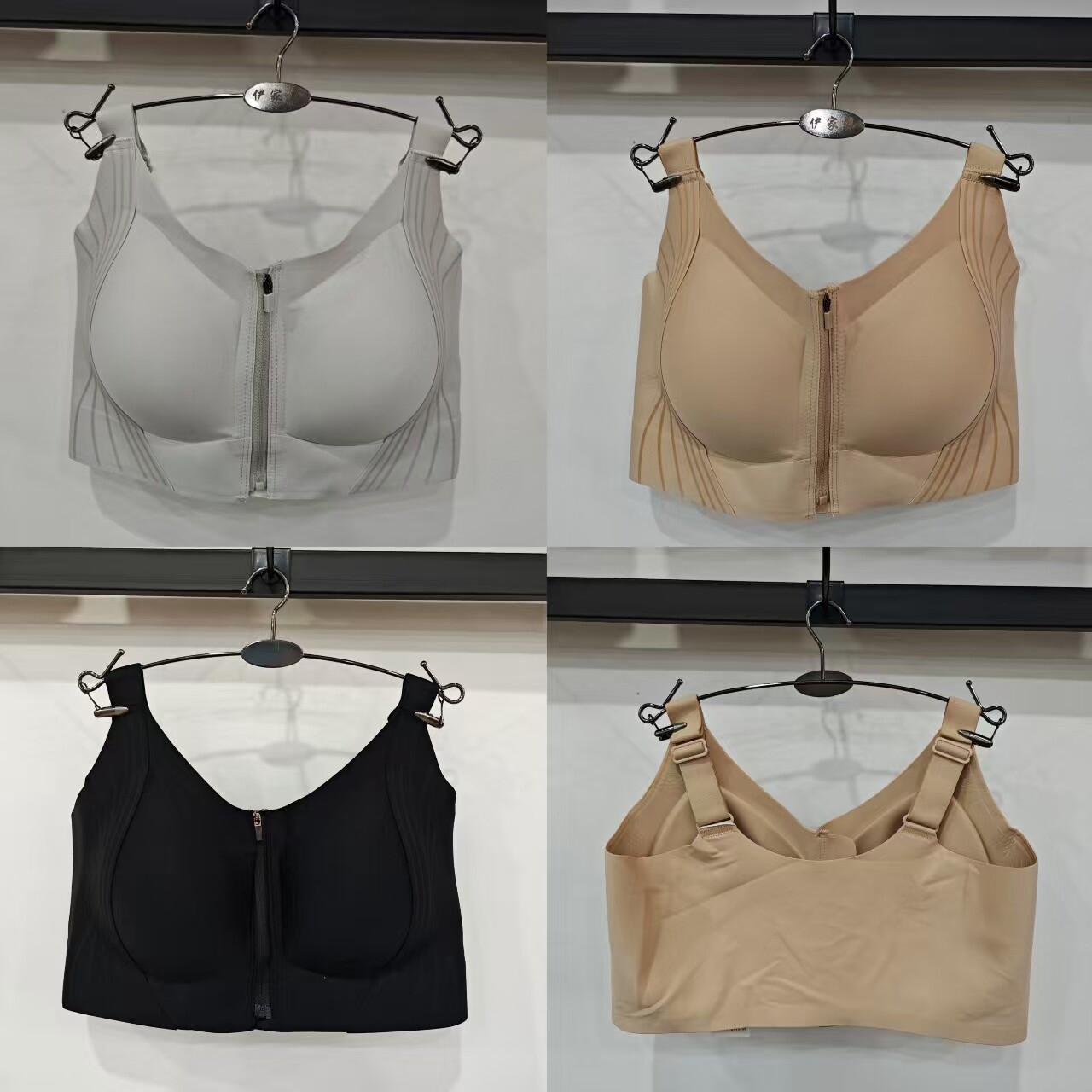 前扣无钢托聚拢收副乳无痕文胸