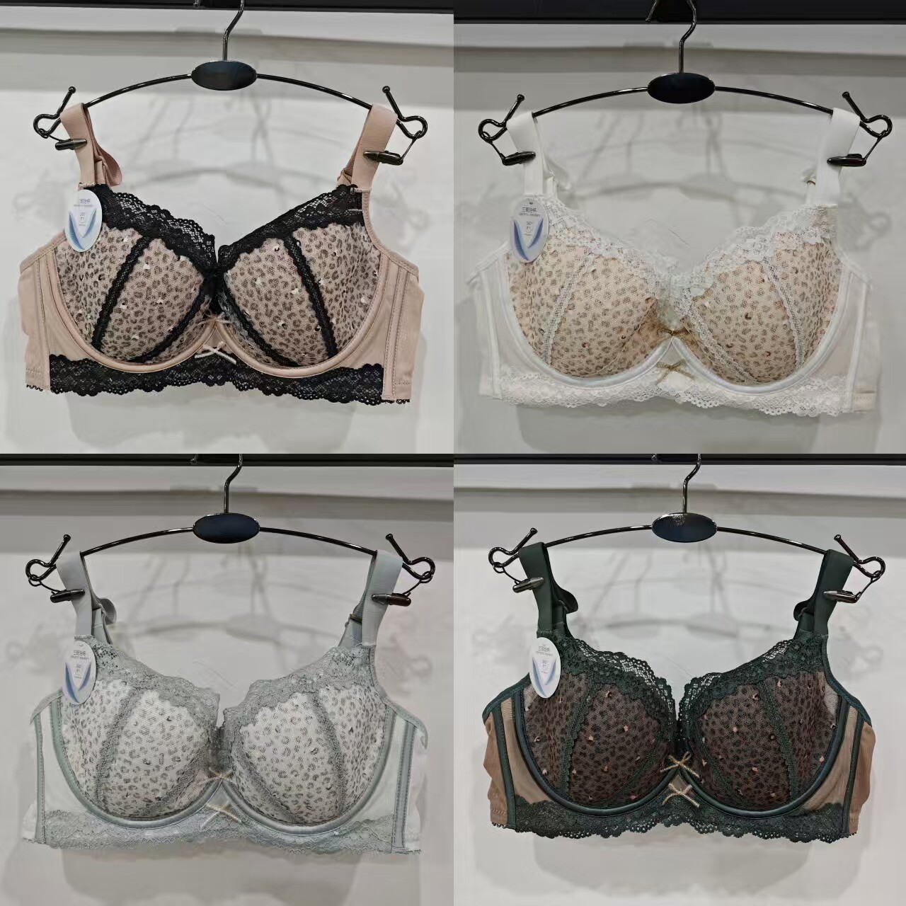 轻薄蕾丝软钢圈聚拢收副乳文胸