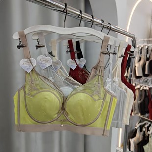 性感蕾丝网纱镂空美胸带缎面内衣BC芒果杯软钢圈聚拢文胸罩26028