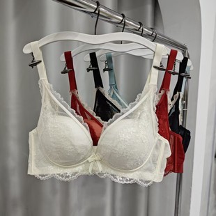 中厚杯无钢圈小胸蕾丝内衣女AB杯聚拢防下垂无钢圈性感文胸罩719