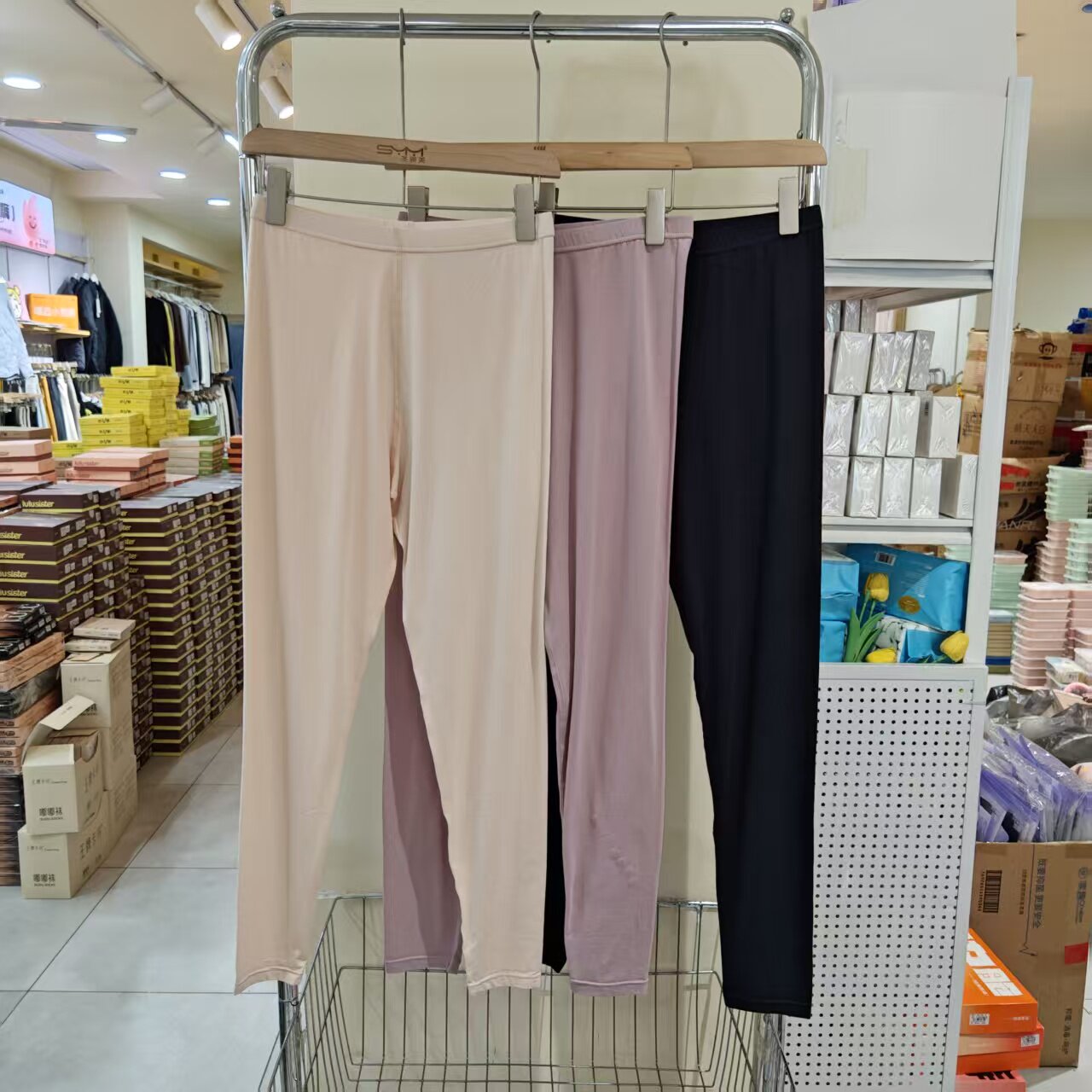 秋冬薄款莫代尔高弹保暖打底裤