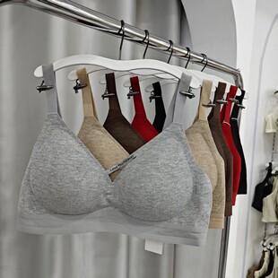 冬季 无钢圈聚拢文胸女士美背舒适无痕果冻条性感加厚内衣多色6670