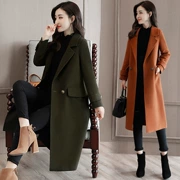 [Đặc biệt hàng ngày] Châu Âu và Mỹ kích thước lớn nữ chất béo m áo len nữ ve áo coat coat với eo 200 kg