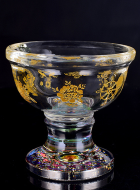 吉祥供佛水晶密宗摆件仿琉璃碗