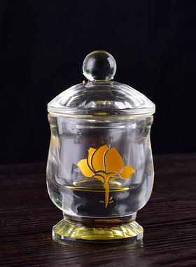 有源人造水晶供佛莲花圣水杯