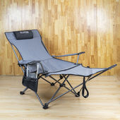 户外折叠椅子携靠背椅躺椅午休椅子钓鱼椅懒人椅子358灰色网纱