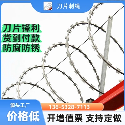 护栏网铁丝网刀片刺绳不锈钢网