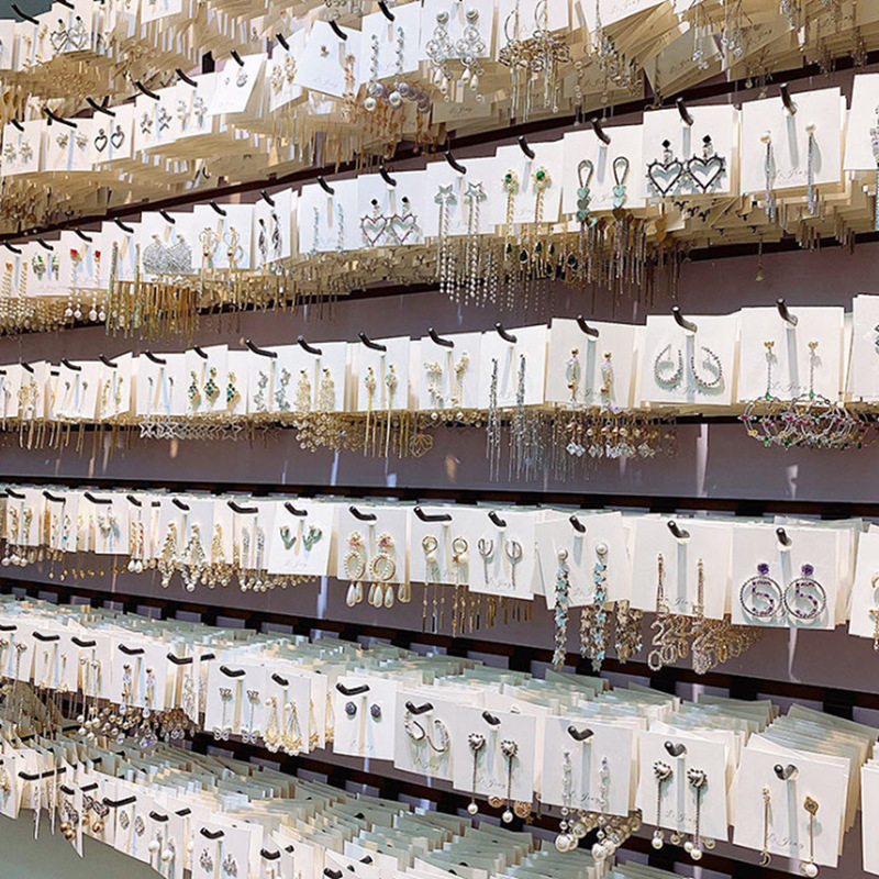 秋新款纯银耳坠耳钉耳环女精致小众韩国珍珠耳饰百搭气质饰品方块