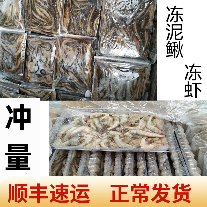 龙鱼魟鱼虎鱼泥鳅段饲料冻河虾泥鳅鱼饲料段冰冻鱼食虾冷冻冰冻虾