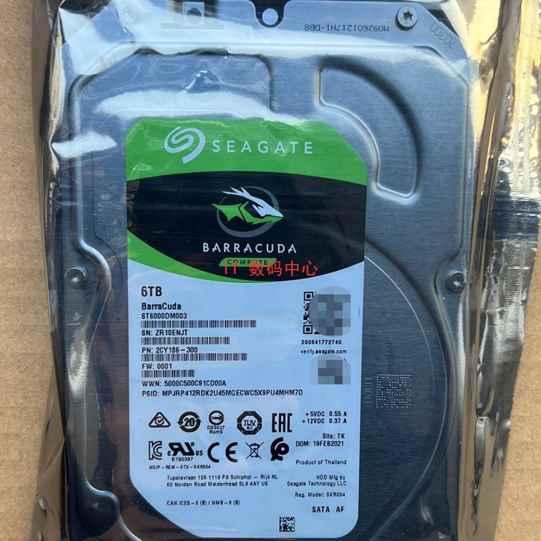 全新 酷鱼 ST6000DM003 2CY186 6T SATA 3.5 6TB 台式 监控硬盘