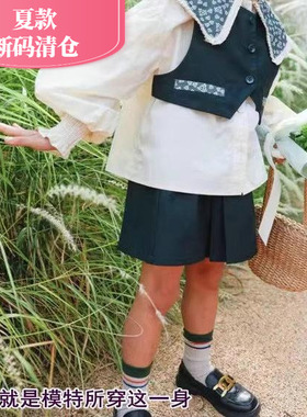 两件套2026新款春夏装童装女孩子上衣裙子可爱休闲中大童114331