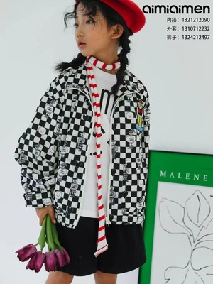 2026新款春秋童装男女孩子格格上衣夹克外套休闲运动中大童712232