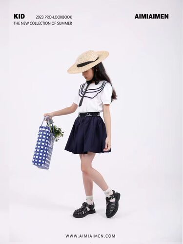 两件套【110、120码】童装女孩T恤短裙子套装休闲中大童119001