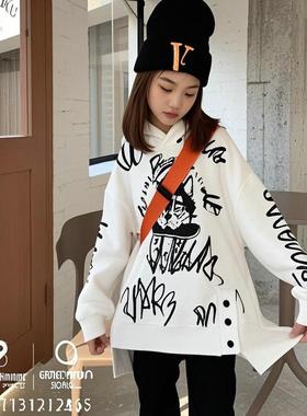 加绒【110-120码】秋冬男女卫衣休闲纯棉长袖连帽潮中大童212355