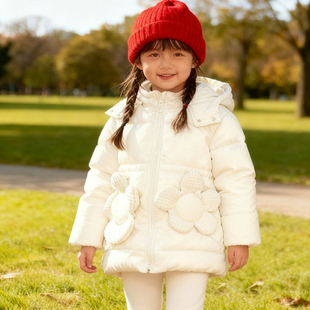 羽绒服【特价】【100码】童装女孩中长款白鸭绒厚中小童109270