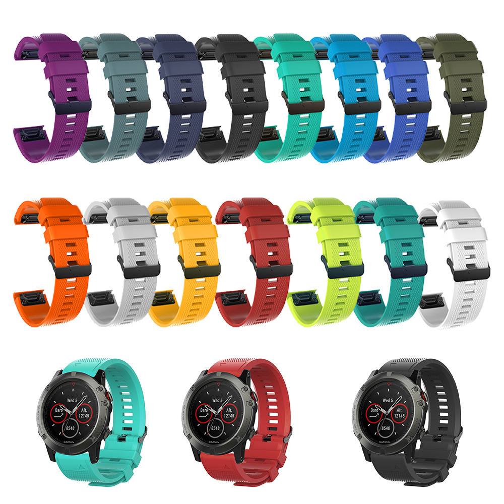 适配Garmin佳明fenix5 S X飞耐时3 3HR快拆手表带935 945硅胶6pro