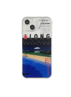 钟钟士多原创夏日小众封面个性手机壳适用于苹果15/14/13/12/MAX/PRO