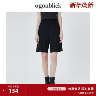 新款 北欧时刻2025夏季 休闲西装 五分休闲裤 女 抗皱短裤 商场同款