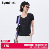 显瘦百搭短袖 北欧时刻美式 毛衣 新款 修身 复古圆领针织衫 女26年夏季