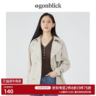 北欧时刻气质风衣外套女2026春季新款收腰显瘦小个子英伦风外套