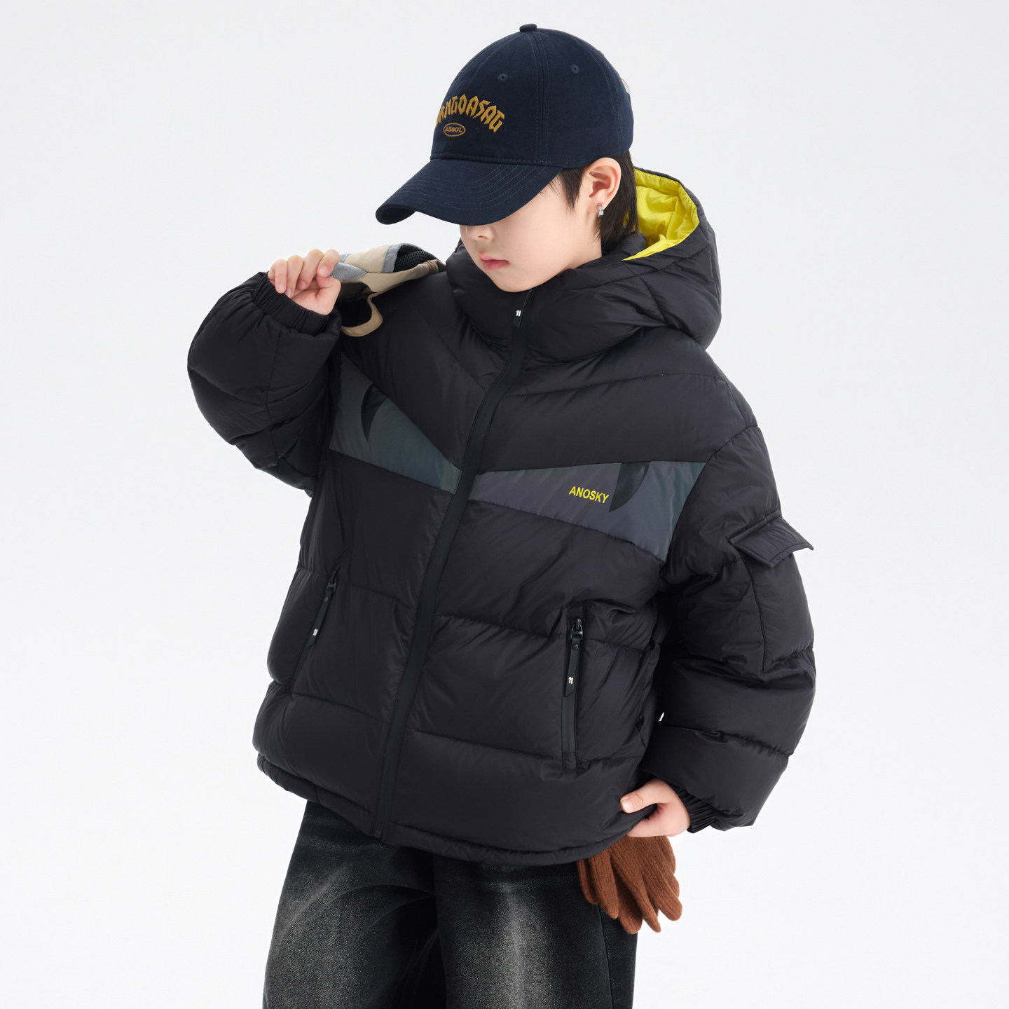 男童冬装撞色反光防水连帽面包羽绒服2025新款青少年儿童防寒外套,童装/婴儿装/亲子装,羽绒服,淘宝优惠券,粉丝福利购,淘宝优惠卷