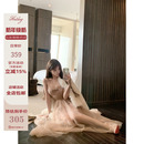 裸粉色连衣裙子女内搭高级感吊带裙 雪绘纱子 Hotdog 热狗很辣