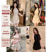 早春开场白 Hotdog 热狗很辣 减龄百褶针织裙半身裙短裙