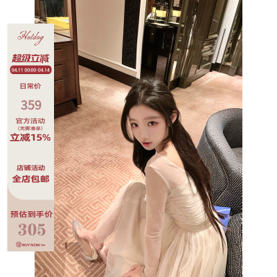 Hotdog热狗很辣温柔气质连衣裙