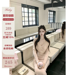 连衣裙交叉上衣 反转巴黎 挂脖连衣裙两件套 热狗很辣 Hotdog