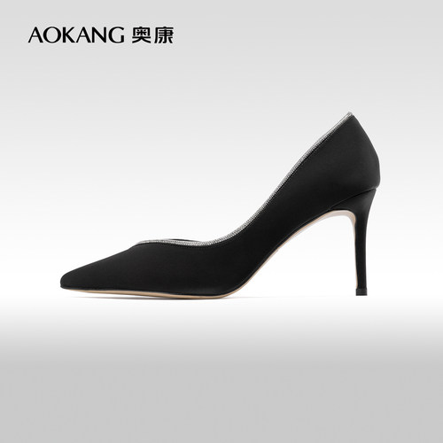 秋季女鞋奥康高跟鞋优雅