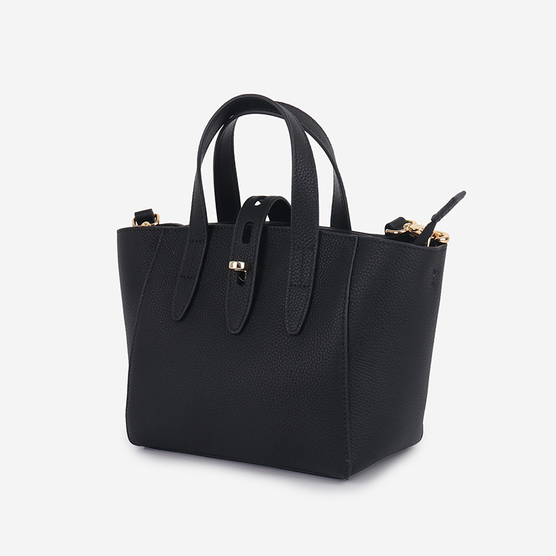 Din头层牛皮翅膀包手提女托特包