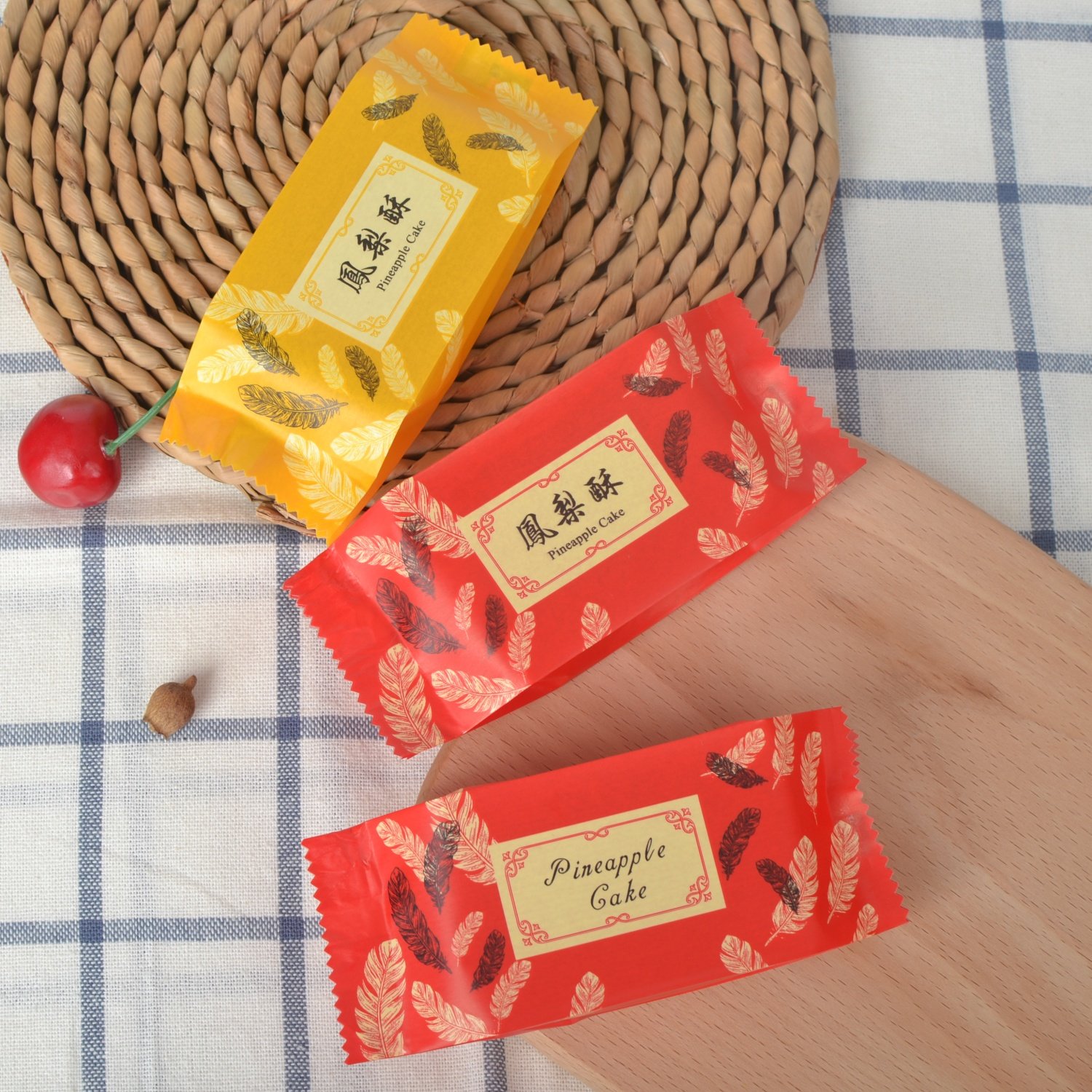 新款凤梨酥包装袋加厚红色凤梨酥袋子包装盒手工新年喜庆棉纸机封,厨房/烹饪用具,点心包装盒/包装袋,淘宝优惠券,粉丝福利购,淘宝优惠卷
