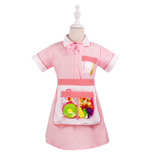 儿童女厨师服职业体验游戏过家家厨房玩具cosplay女孩舞台演出服