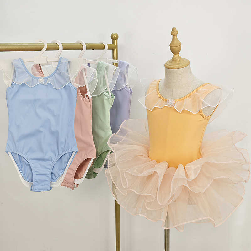 新儿童舞蹈服夏季短袖练功考级演出蓬蓬裙无袖公主女童芭蕾舞民族