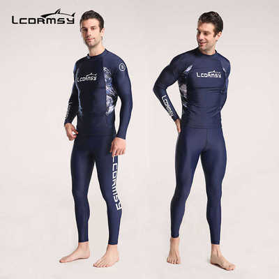 LCDRMSY潜水服潜浮服速干防晒冲浪服长袖泳衣水母衣水母服男