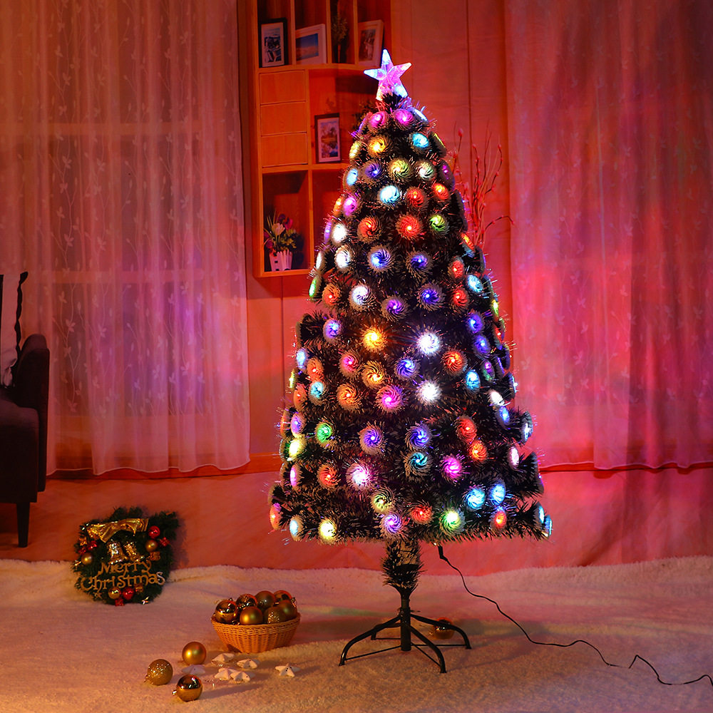 LED圣诞光纤树变色光纤树发光纤圣诞树圣诞礼品商城店铺