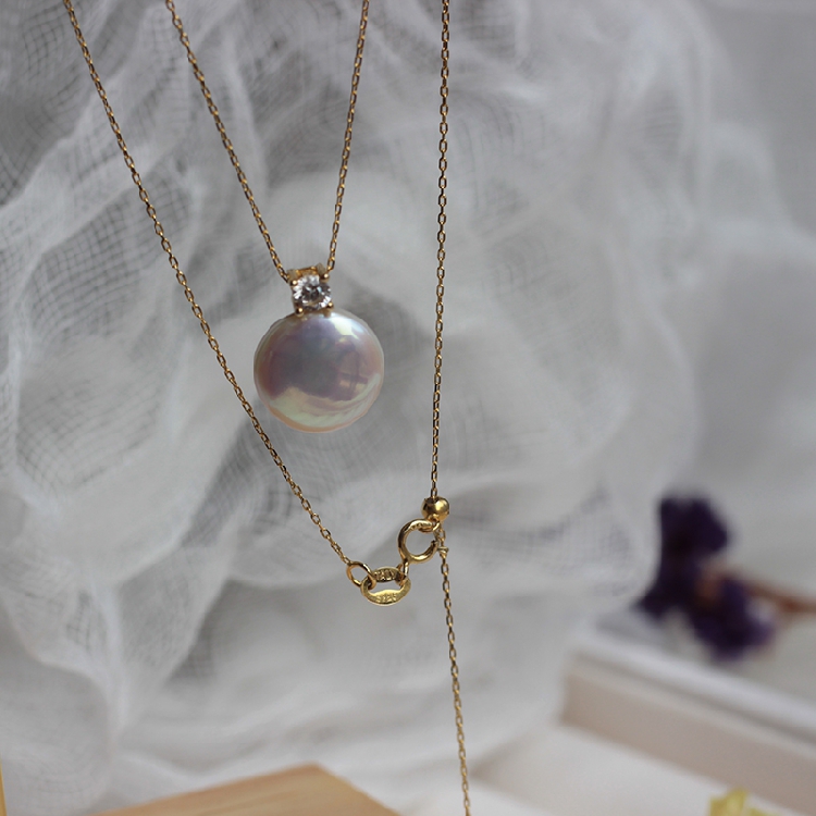 天然巴洛克好光泽纽扣珍珠吊坠