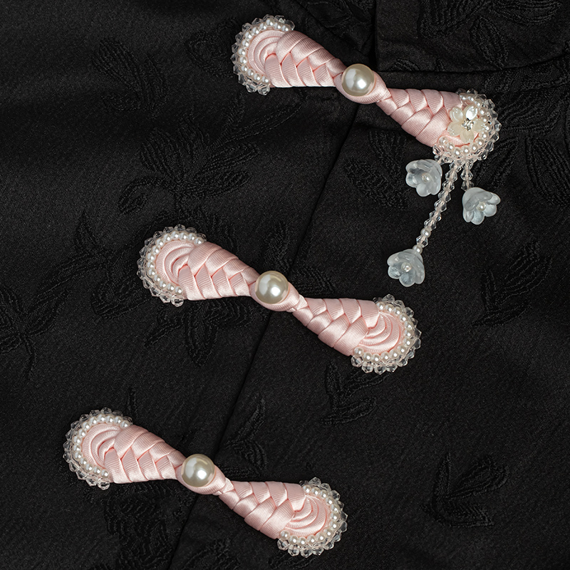 旗袍盘扣琵琶珍珠水晶流苏装饰扣