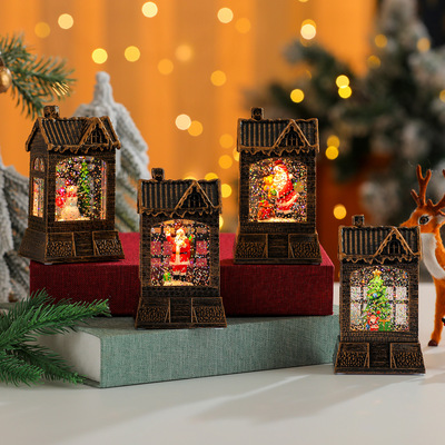 Christmas Water filled luminous small oil lamp  decoration